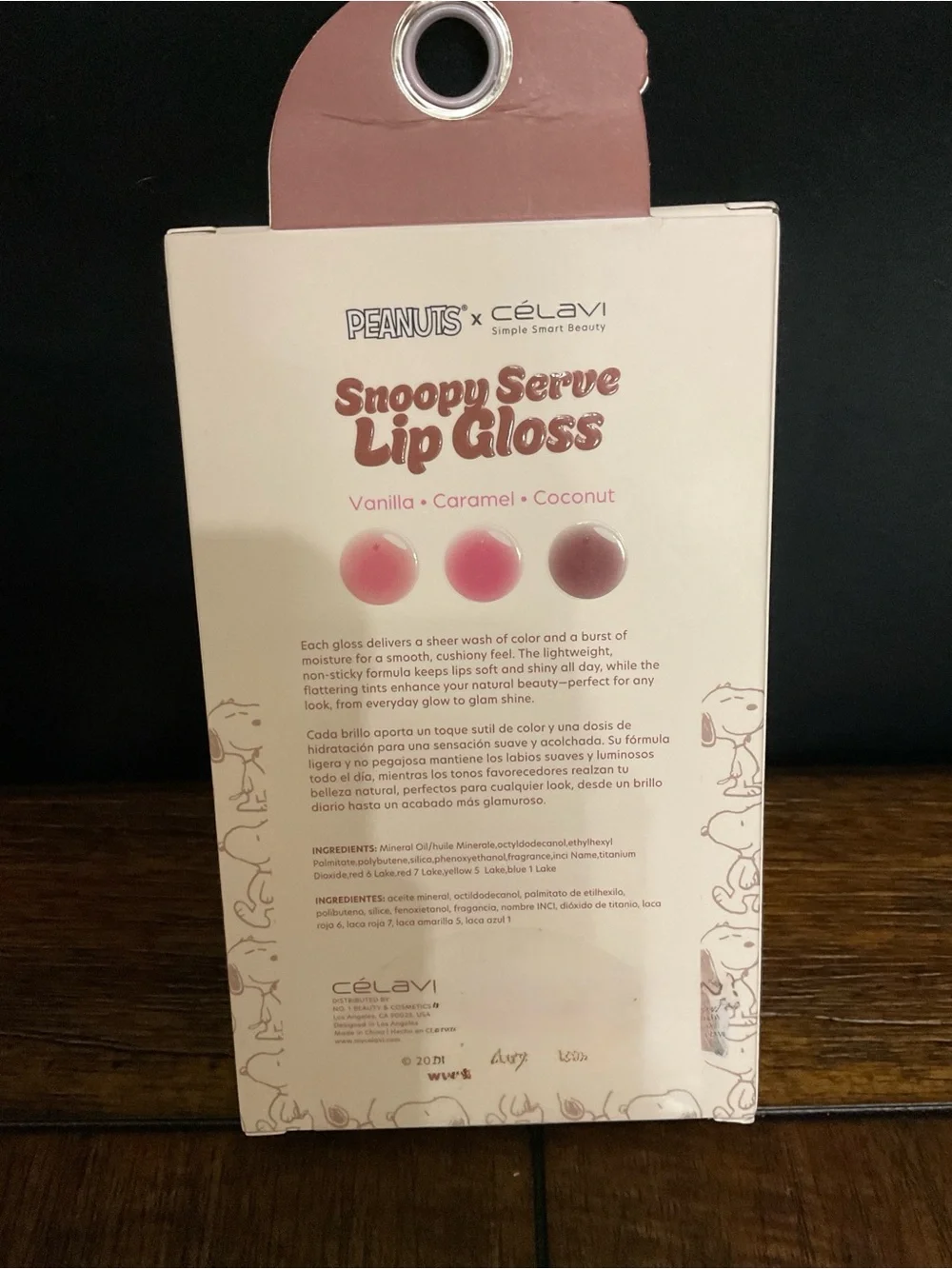 Peanuts x Célavi Snoopy Serve Lip Gloss Trio - Pink | Peach | Brown